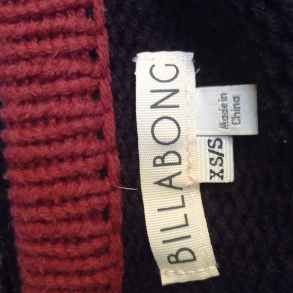 Billabong Southwestern long Sweater Size XS/S - Picture 7 of 9